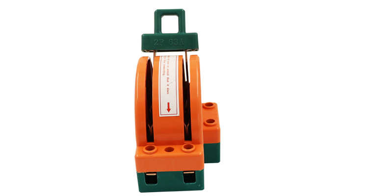 All-copper 2P63A bidirectional switching knife switch hk11 reverse and forward knife switch resin new type double-throw knife switch pic 11