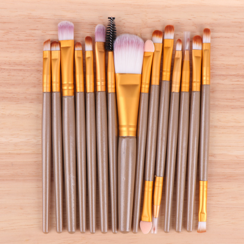 15-piece makeup brush set: eyeshadow brush, eye brush, eyebrow brush, eyelash brush, lip brush, complete set of beauty tools in stock, shanilak pic 11