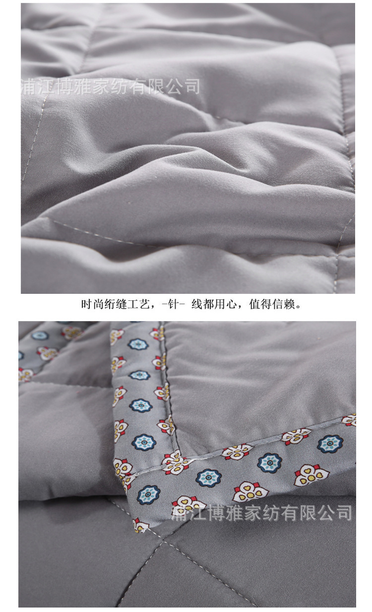 Modern, simple, fluffy, soft quilted solid color summer cooling quilt, machine washable, water-washable breathable air-conditioned quilt bedding wholesale pic 16