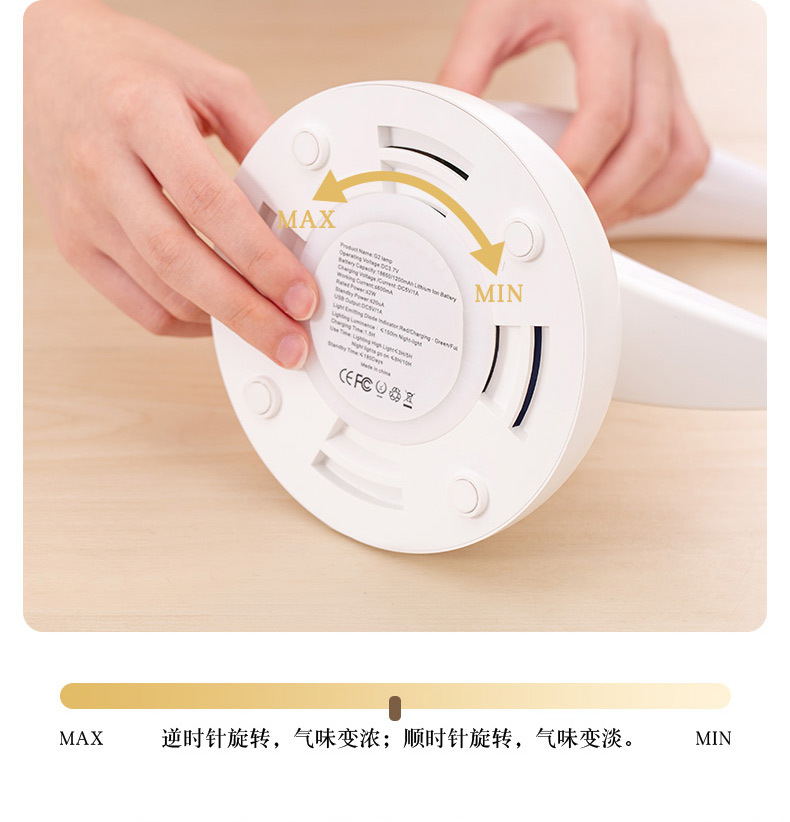 New moon-shaped aromatherapy night light LED desktop, bedside, dormitory, bedroom creative gift small table lamp cross-border pic 12