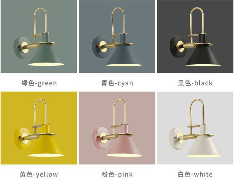 Nordic bedside lamp, wall lamp, bedroom, simple and creative, living room, internet-famous light luxury wall lamp, led mirror light, bathroom pic 2