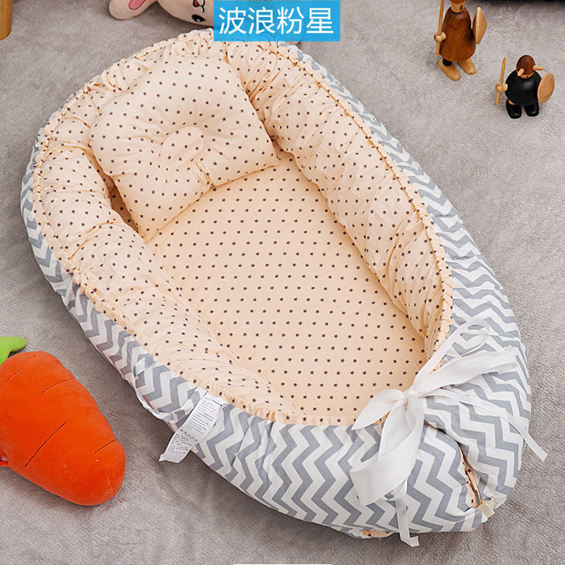 Cross-border exclusive folding, detachable and washable portable anti-pressure crib, midbed bionic fully detachable baby pillow crib pic 42