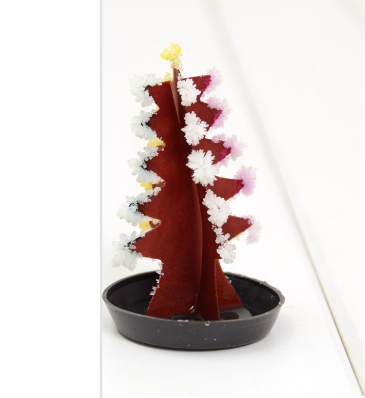 Magical Christmas tree, paper tree in bloom, creative desktop, stress-relieving gift, toy, laboratory handmade pic 16
