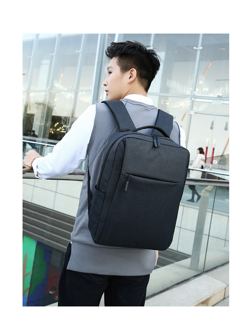 Cross-border backpacks, simple notebooks, business computer bags, campus student schoolbags, trendy travel backpacks that can be printed with logos pic 23
