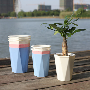 自动吸水懒人盆 厂家直销树脂大号创意绿萝盆栽水培塑料花盆批发详情5