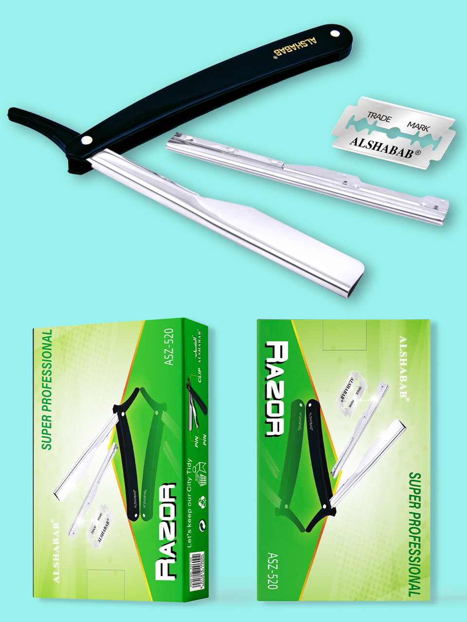 ALSHABAB吉派男士剃刀 修脸刀 修边刀 老款式详情3