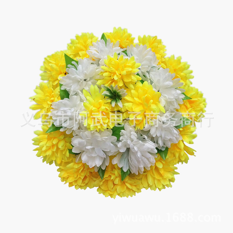 Wholesale of round potted flowers, scene simulation green plants, decorative flower art and ornaments for visiting graves and paying respects during the Qingming Festival pic 9