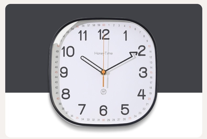 Square, simple and silent wall clock for living room, 2023 new modern and fashionable home bedroom and dining room wall clock pic 17