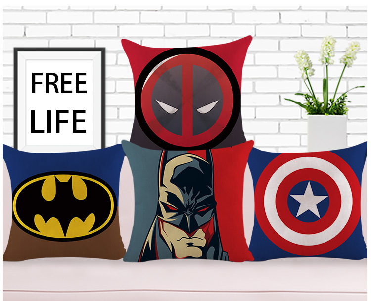 New linen custom-made pillowcases featuring superhero cushions, Captain America, and Iron Man, with pictures provided pic 16