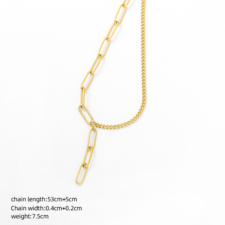 Factory direct sales, cross-border exclusive, simple and versatile snake bone necklace, high-end and light luxury style, a popular photo-taking necklace pic 10
