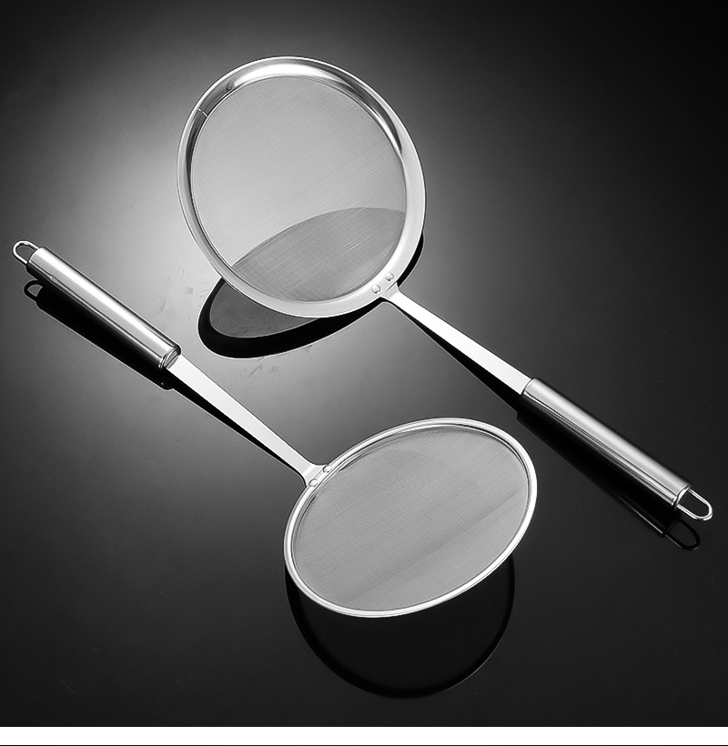 304 stainless steel mesh oil leakage grid, household kitchen filter mesh, filter spoon mesh, filter oil residue spoon, scum spoon pic 8