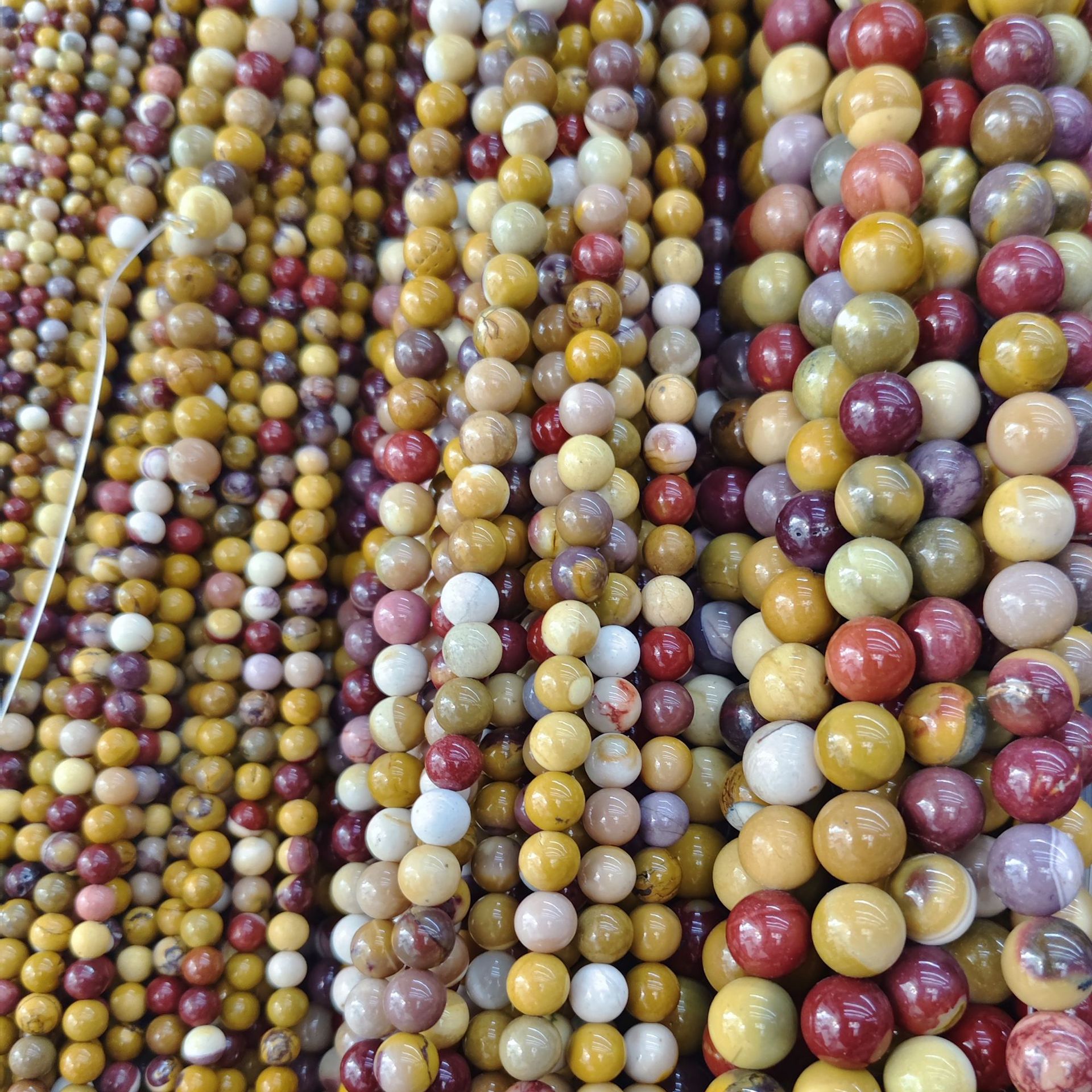 天然石圆珠 杂石野石散珠DIY饰品配件手串手工串珠材料半成品现货详情50