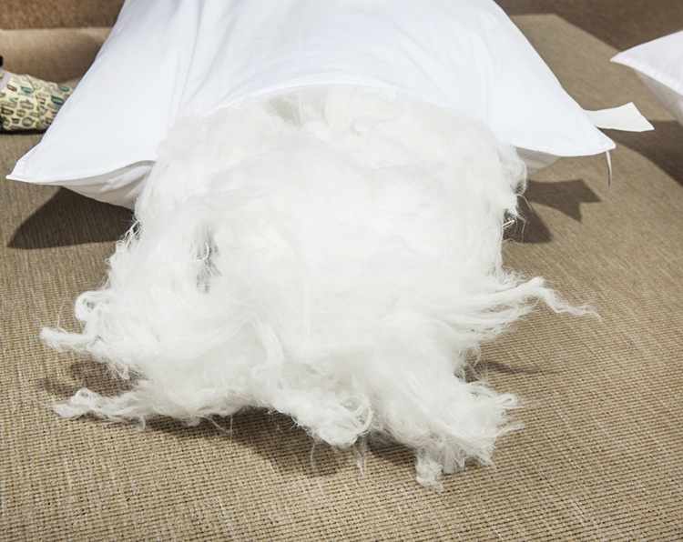 Wholesale five-star hotel pillow cores made of all-cotton feather velvet, adult single-person student neck protection pillows pic 9