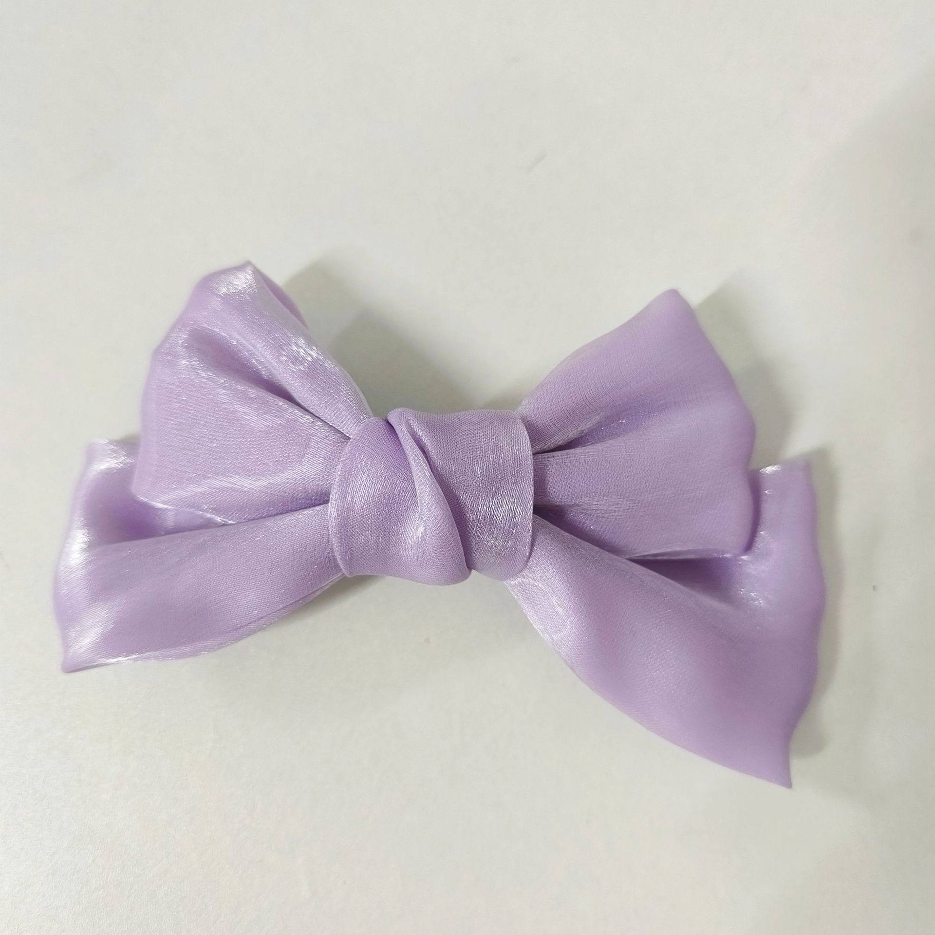 超仙人鱼姬蝴蝶结珠光缎面蝴蝶结发夹13cm儿童发夹后脑勺森系顶夹详情12