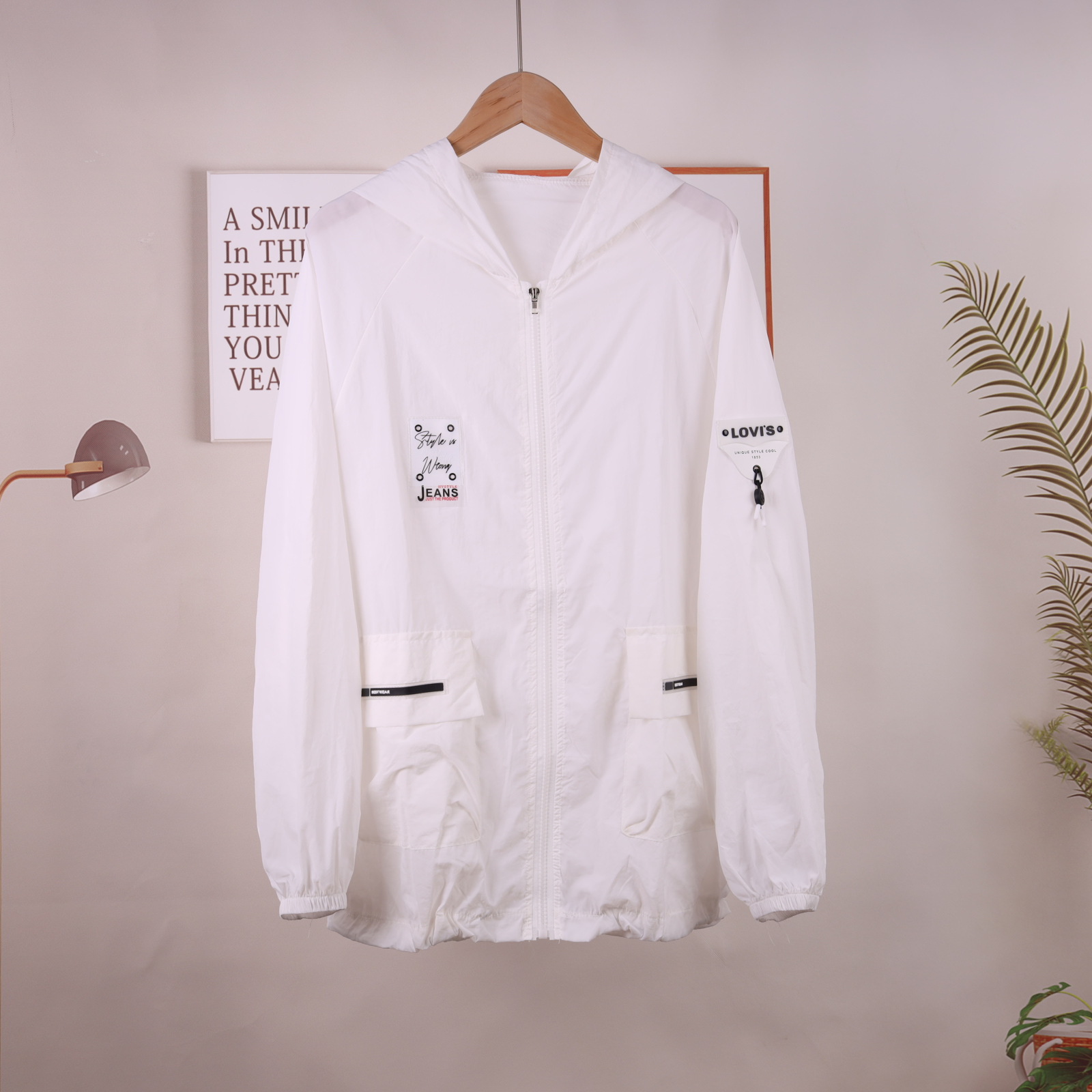 English large-sized short sun-protective clothing for girls, 2022 sun-protective clothing for girls, student uniform, Korean style thin loose mesh jacket pic 9