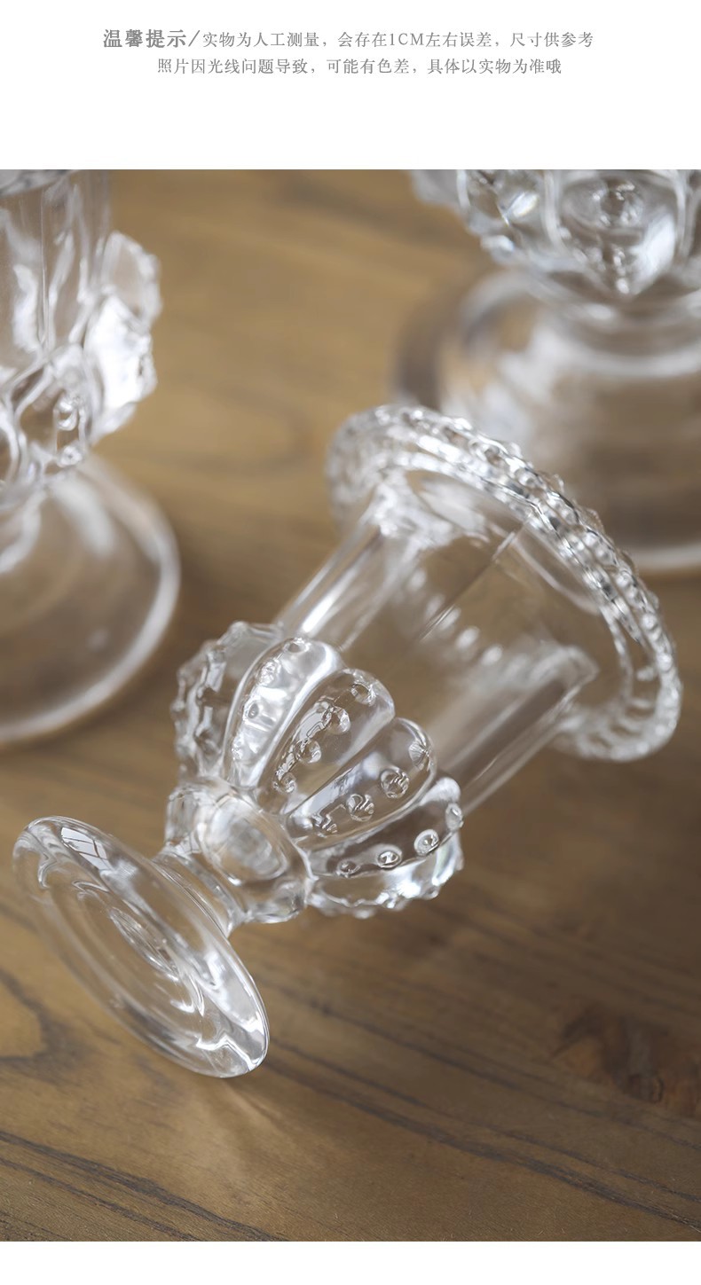 北欧ins高颜值罗马高脚风灯透明玻璃花瓶水养鲜花插花器餐桌摆件详情15