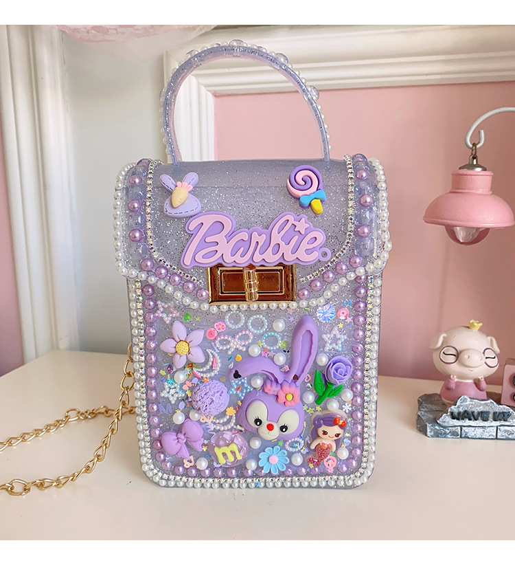 新款儿童手工制作材料包粘贴小饰品diy奶油果冻拎包背包生日礼物详情25