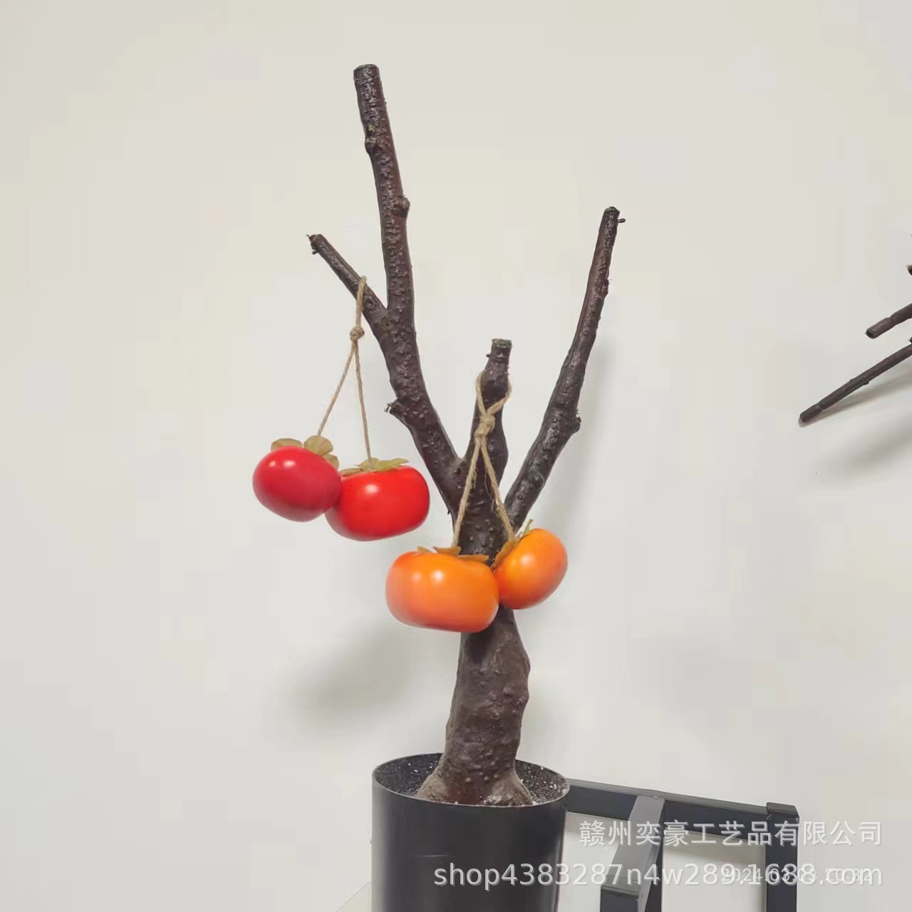 Simulated fruit model, simulated persimmon, fake persimmon prop, persimmon branch head decoration, flower arrangement accessories pic 21