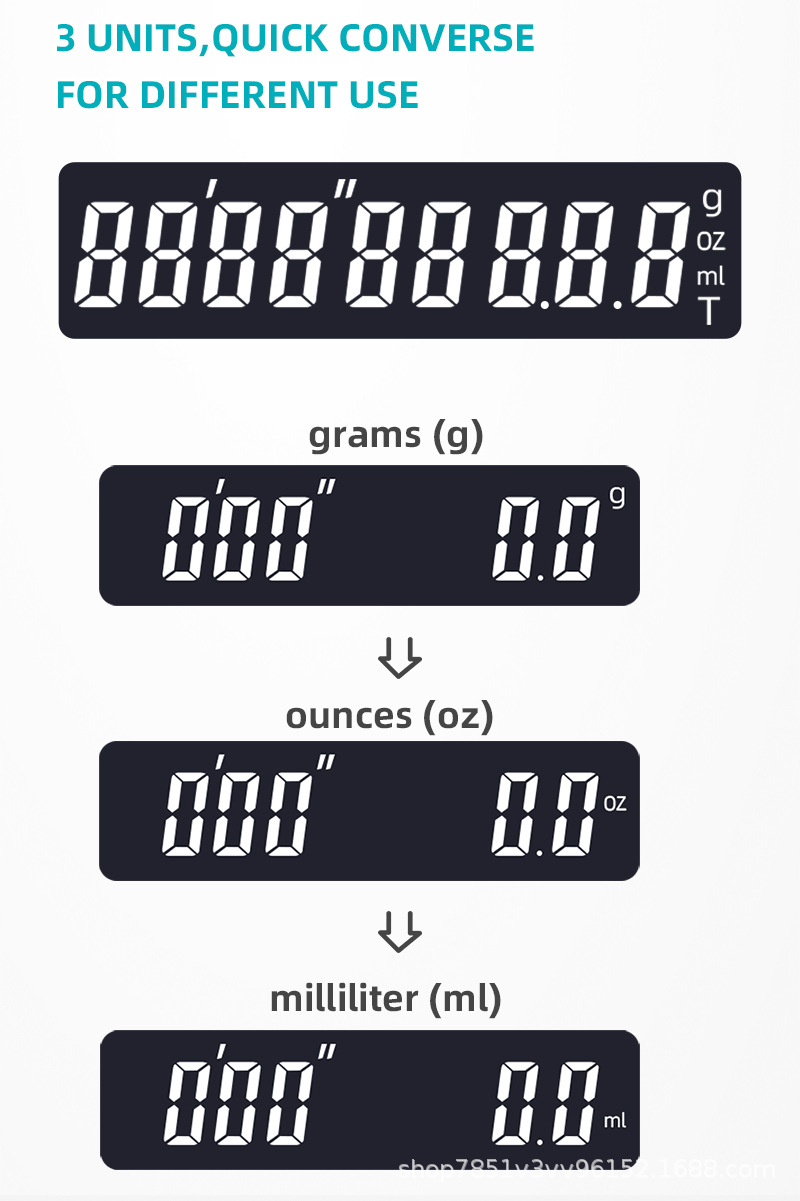 Amazon coffee scale, multi-functional bar counter electronic scale, gram scale with timer, 3KG kitchen scale pic 6