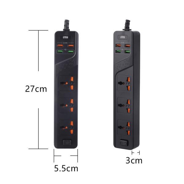 Winning Star foreign trade stock flame-retardant material multi-hole USB multi-functional universal socket for home and office pic 7