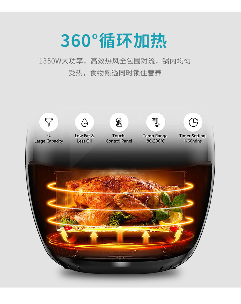 Cross-border DOKANY8020 air fryer pic 6