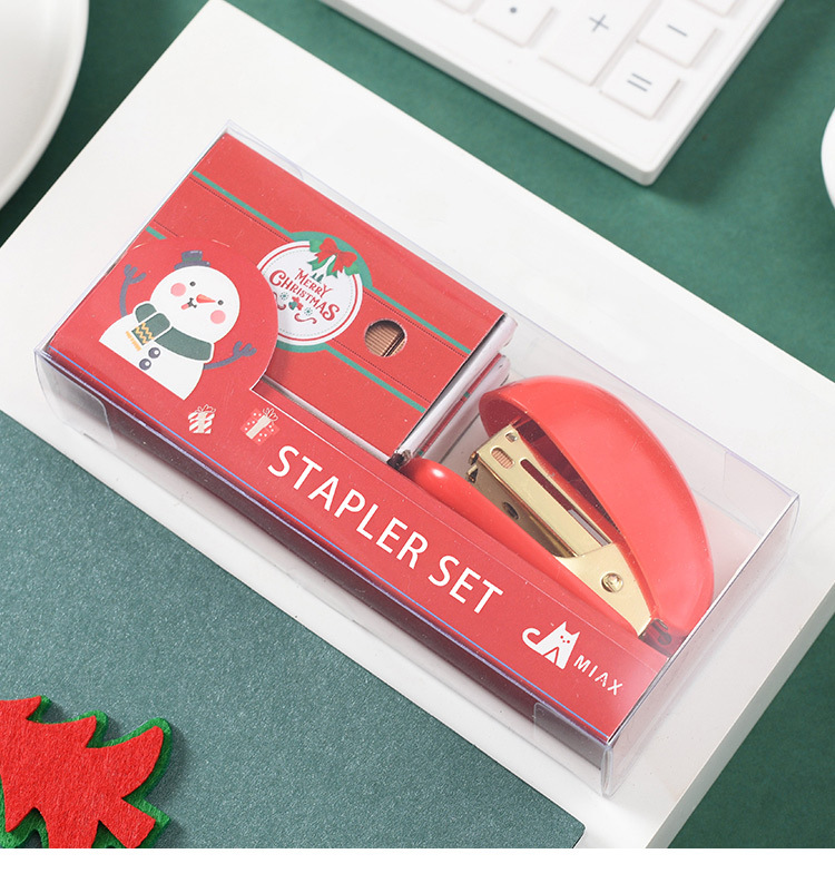 Cross-border direct supply Christmas light luxury cultural and creative combination set, paperclip, pin, ticket holder, stapler, binding office supplies pic 22