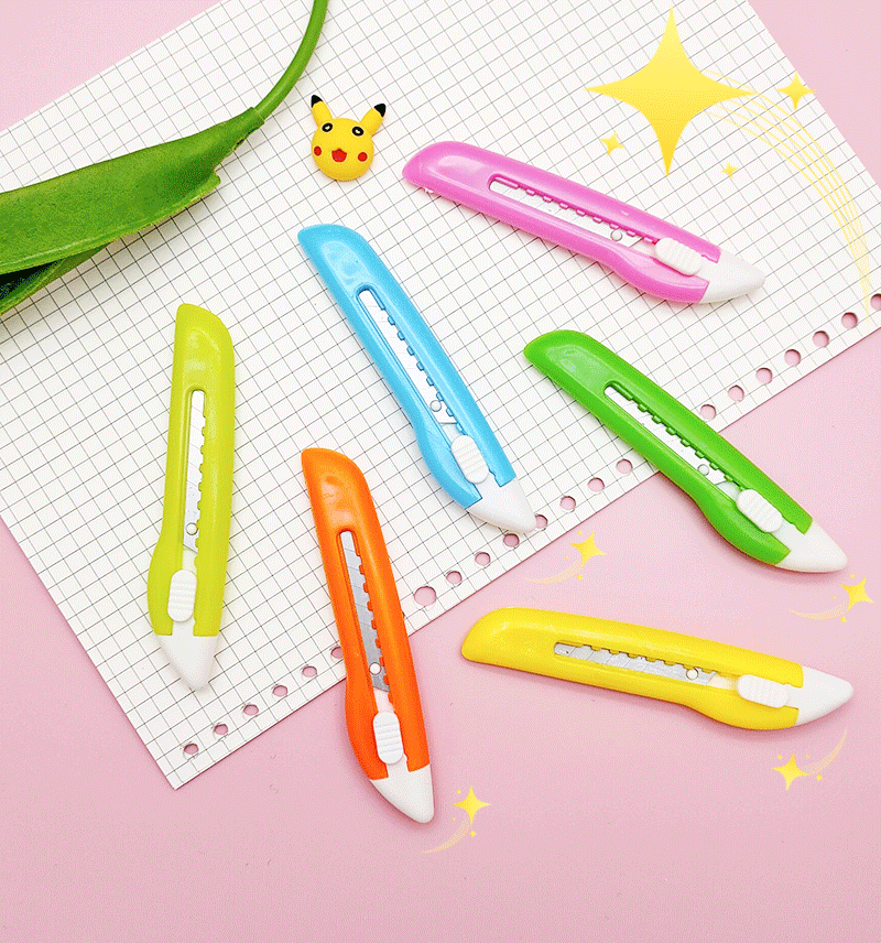 Colorful portable small utility knife manufacturer wholesale mini express unboxing knife, sharp paper cutting and envelope opening tool knife pic 6