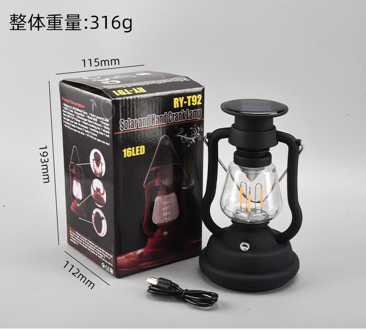 Outdoor camping lights, LED camping lights, horse lanterns, ambient lights, campsite lights, hand-cranked lighting lamps, kerosene lamps, portable lamps pic 15