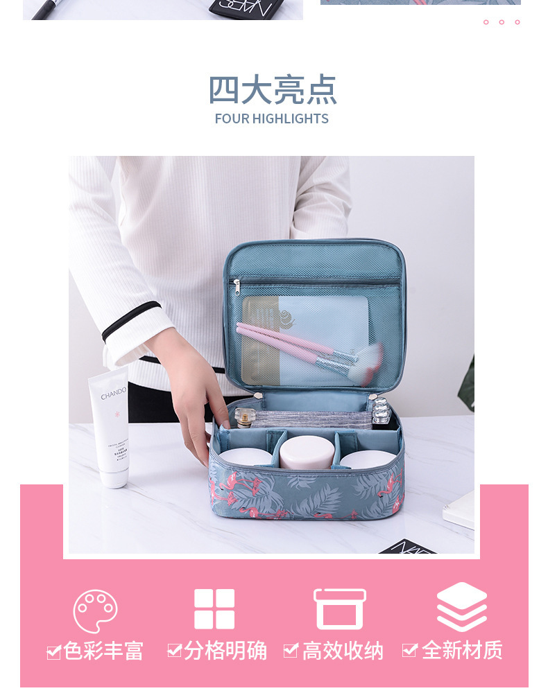 shanilak travel makeup bag, high-end large-capacity, high appearance level, portable and simple mixed batch beauty storage bag, other beauty tools pic 4