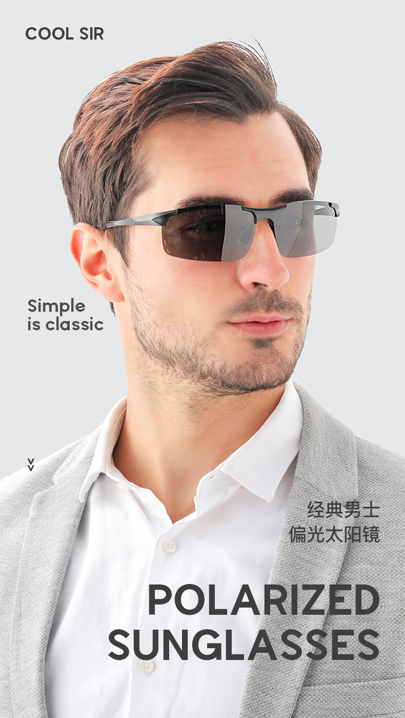 Nuevas gafas de sol de moda hombres gafas de sol de aluminio y magnesio gafas de sol polarizadas 8177 day & night vision sunglasses wholesale pic 34