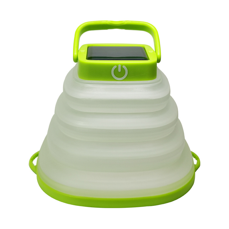Outdoor portable USB charging foldable LED camping lamp, solar camping lamp, retractable hanging silicone tent lamp pic 3
