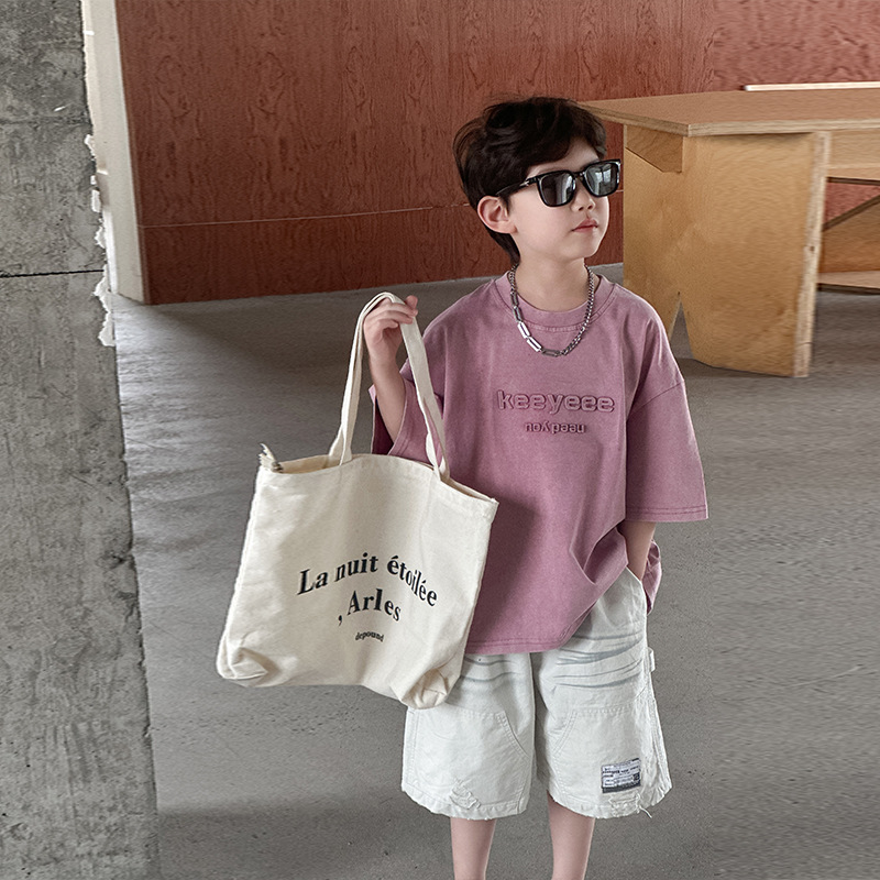 男童夏季新款t恤2025儿童夏装休闲纯棉短袖T男孩印花上衣织里童装详情18