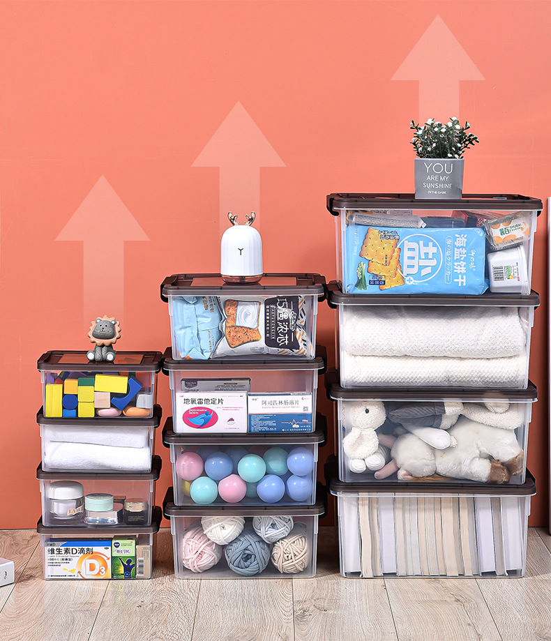 Storage box with lid, miscellaneous drawer, classification box, refrigerator storage box, portable medicine storage box, student stationery pic 7
