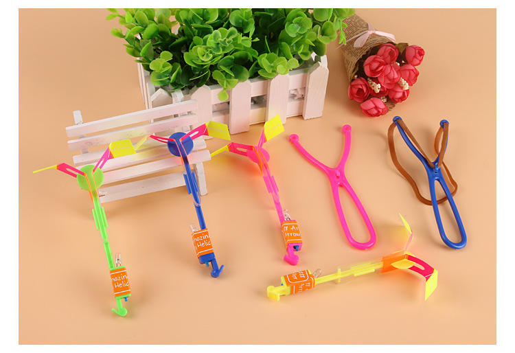 Flashing slingshot, flying arrow, glowing bamboo dragonfly toys, flying fairy, slingshot whistle, flying arrow, street stall, night market wholesale pic 14
