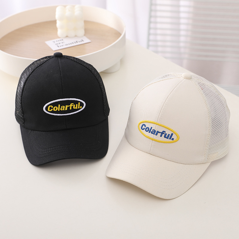 Sombreros para niños verano niñas sombrero de pato bebé mid-big boy gorra de béisbol para niños sombreado protección solar malla sombrero marca de marea pic 4