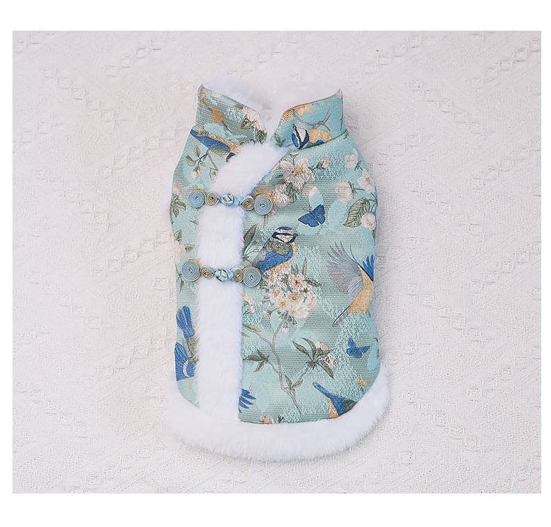 New autumn and winter Chinese-style classical Tang suit dog clothing, durable, thickened and warm pet clothing pic 17