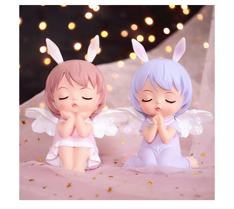 创意安妮宝贝天使少女心女孩装饰摆件货源小夜灯蛋糕摆件汽车用品详情11
