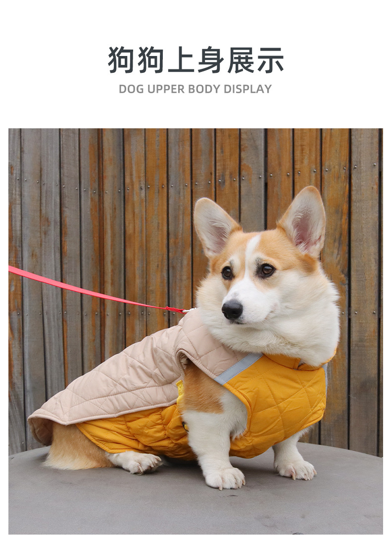New pet clothing for autumn and winter, reflective and warm pet cotton-padded clothes, thickened dog clothes, pet supplies wholesale 689 pic 10