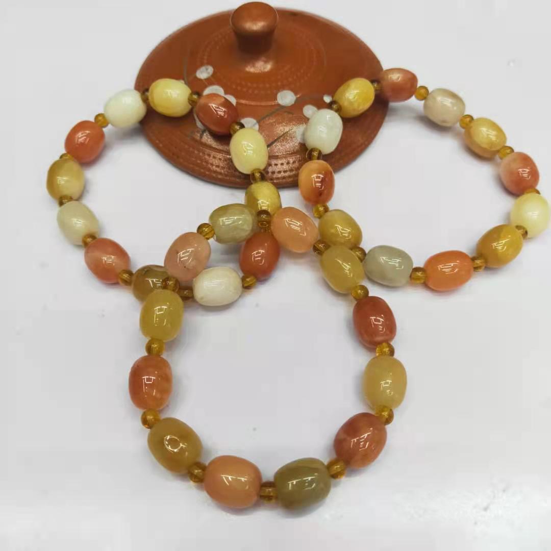 Jewelry and accessories Xinjiang golden thread jade drum bead and jujube bead combination bracelet diy Buddhist prayer bead bracelet manufacturer wholesale factory price pic 10