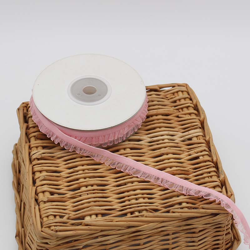 In stock: 1.0cm single-sided black fungus snow yarn lace elastic band for baby clothes, decorative accessories, home textile edging materials pic 14