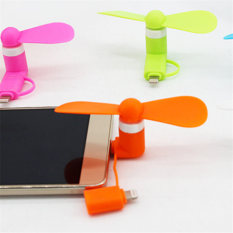 Portable fan, Apple and Android 2-in-1 mini mobile phone fan, creative ubs short fan, small mobile phone fan pic 10