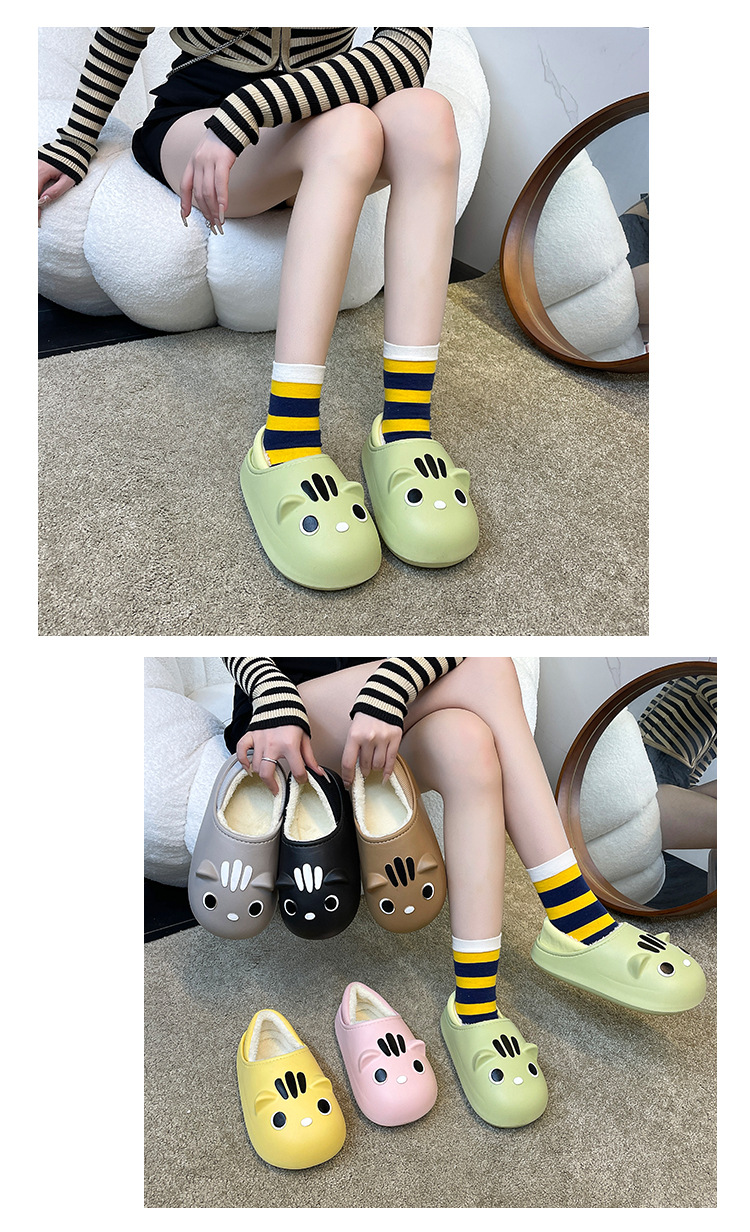 防水棉拖鞋女冬季家居室内防滑毛拖加绒拖鞋包跟厚底棉鞋男士批发详情9