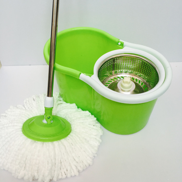 B38 factory direct sales Good God Mop bucket, rotating mop bucket, 8-shaped bucket, rotating mop, steel mesh plastic mesh mop bucket pic 3