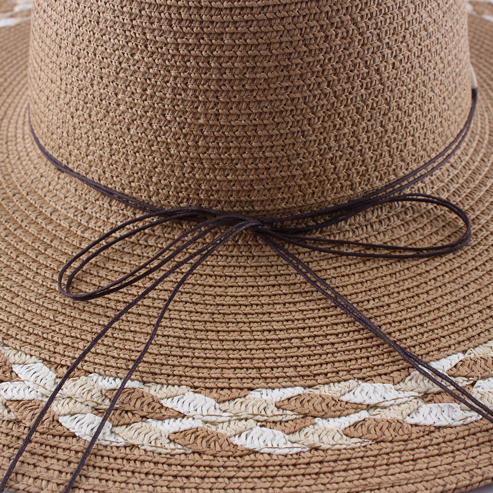 Protector solar Señora Gran longitud trenzada visera sombrero nuevo estilo sombrero de moda mujer versión coreana primavera verano viaje playa sombrero de paja personalizado pic 12