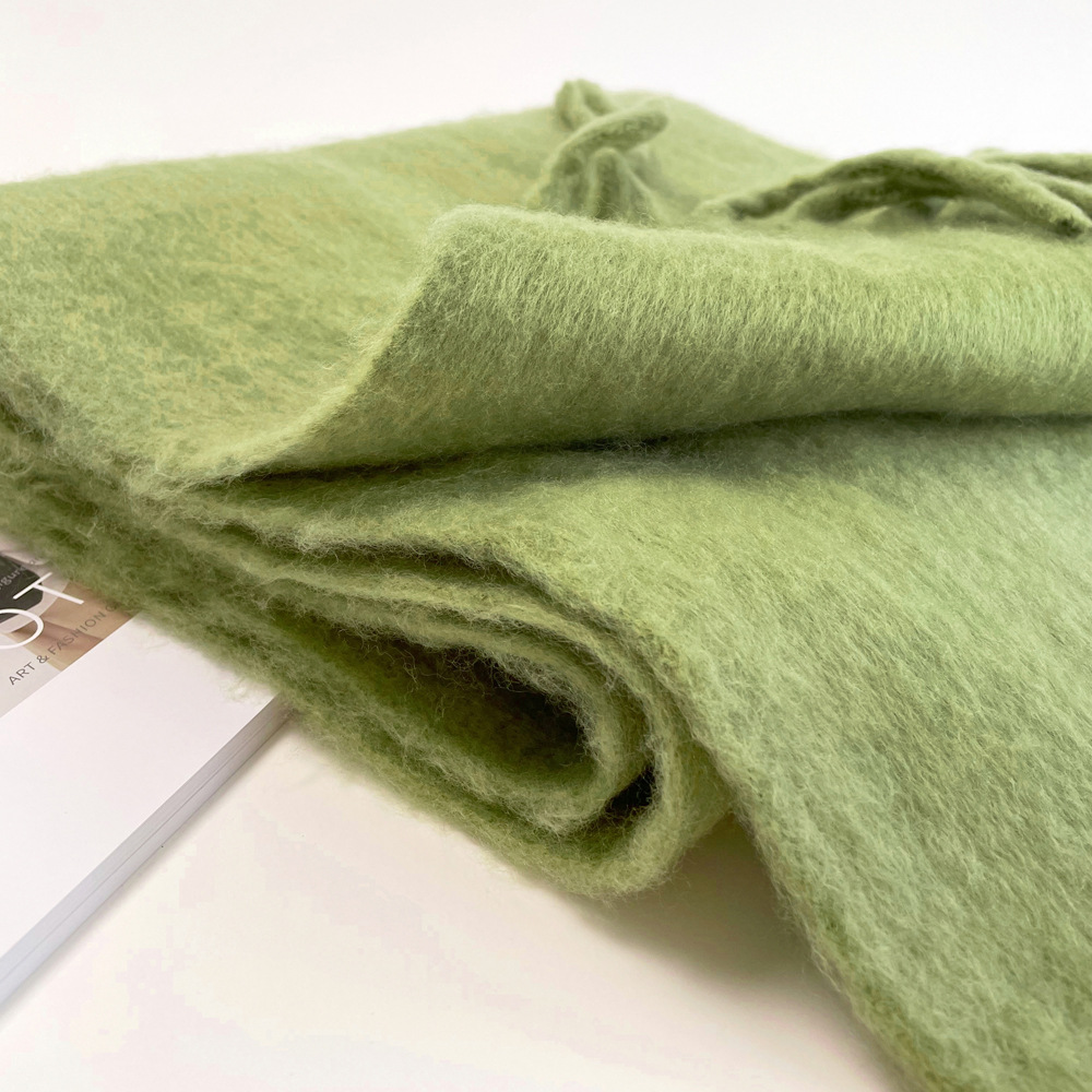 Solid color mohair scarf, sweet potato best-selling warm mid-length scarf, winter shawl, scarf for outerwear, wholesale from Europe and America pic 36