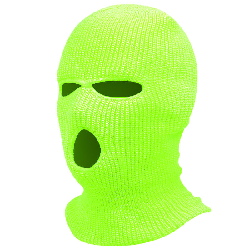 Winter gold coin needle three-hole knitted cap, candy-colored woolen cap, outdoor cycling windproof face mask cap pic 11
