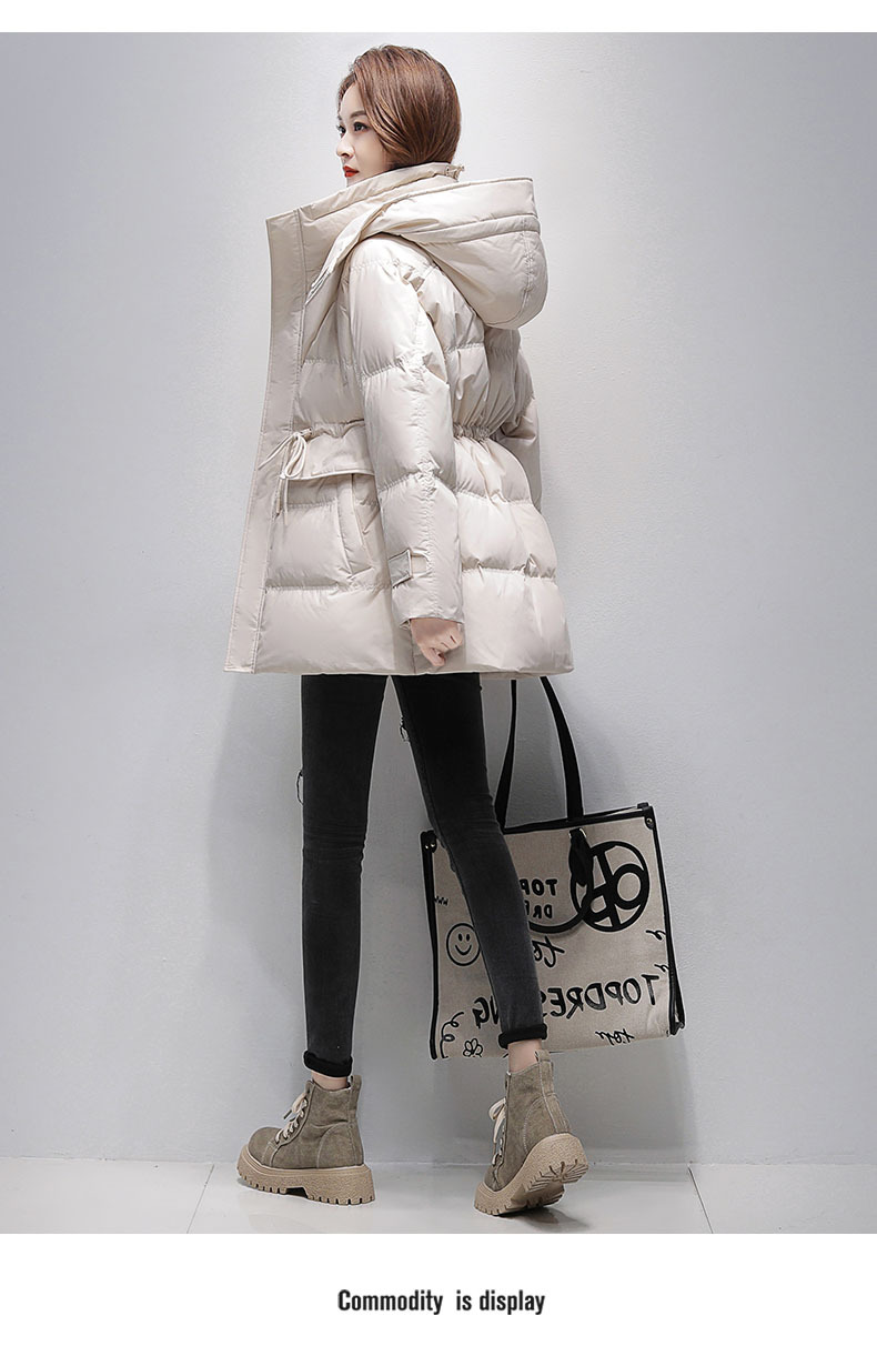 The new design of the down cotton-padded jacket for women in the autumn and winter of 2022, featuring a unique style and thickened Korean-style cotton-padded jacket pic 7
