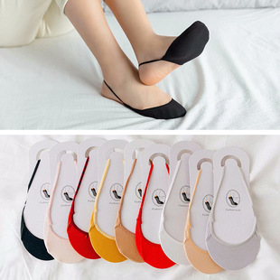 2023新款半脚吊带袜子冰丝船袜新款隐形半掌袜不掉跟无跟袜子女厂家直发详情7