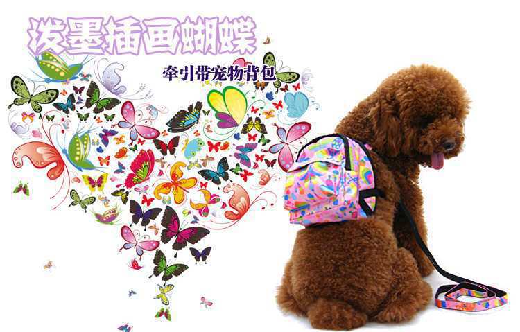 Pet backpack for portable and cute cartoon dog backpack with built-in leash. Dog schoolbag and pet backpack pic 15