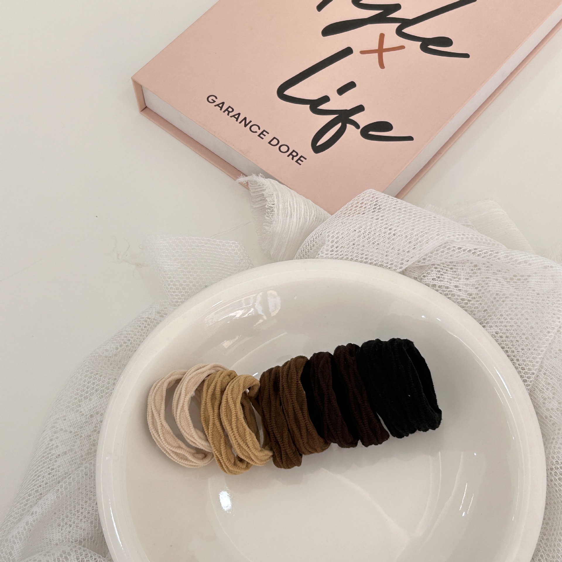 A 10-piece thick diamond-shaped hair band with a simple and elegant coffee color and a high-end look, which is popular among Internet celebrities pic 3